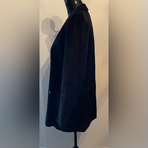 1980s Leather Attic Black Suede Blazer Jacket - Picture 3 of 14